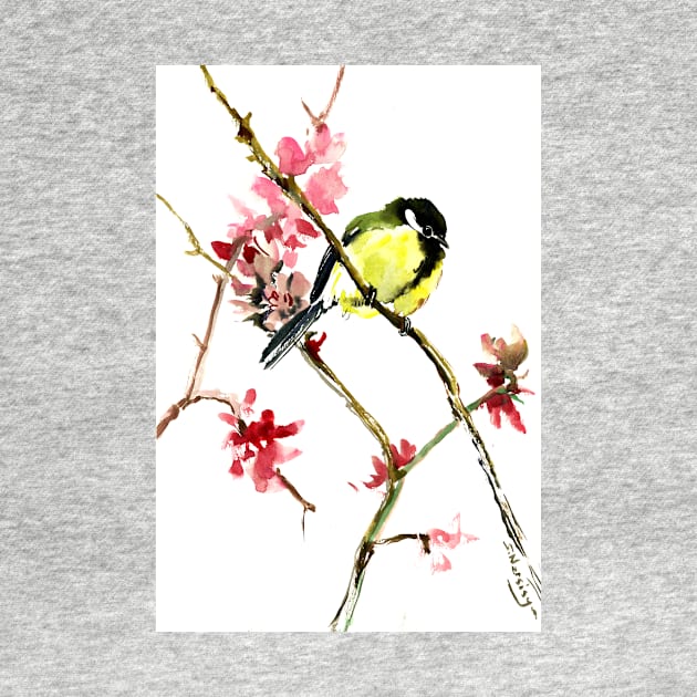 Great Tit and Spring Blossom by surenart